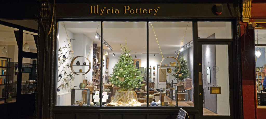 Illyria Pottery Christmas Shopping Window