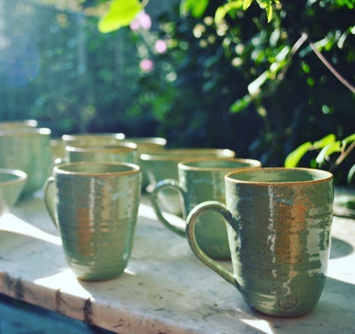 Jericho Studio Pottery green-mugs