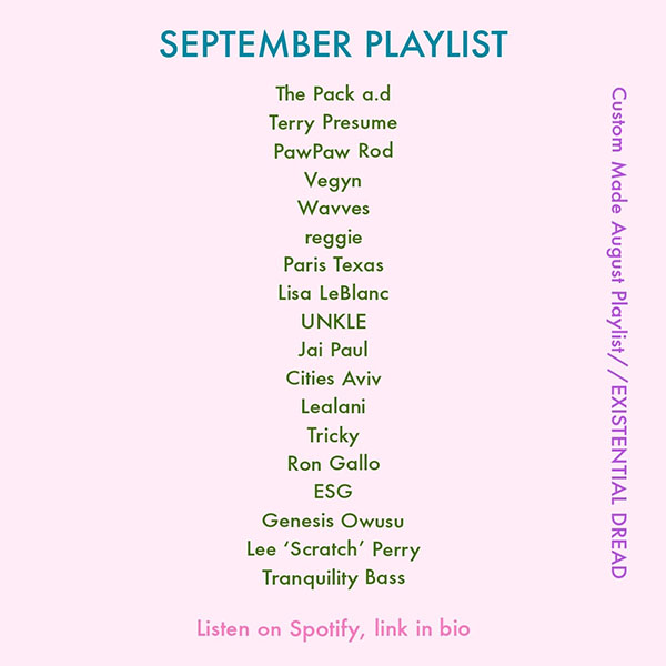 CUSTOM MADE MONTHLY PLAYLIST