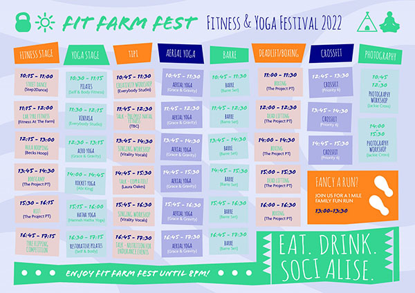 Fit Farm Festival Timetable