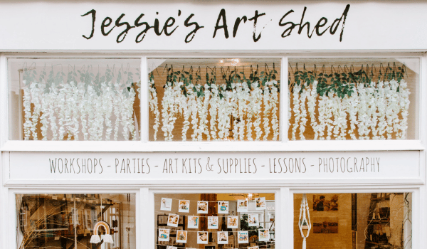 Outside of Jessie's Art Shed venue