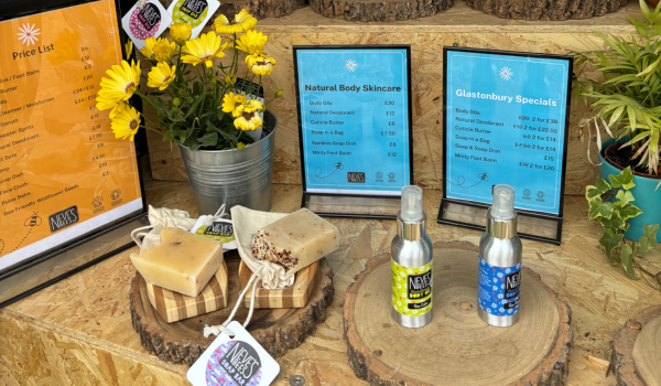 Range of Neve's Bees products on display