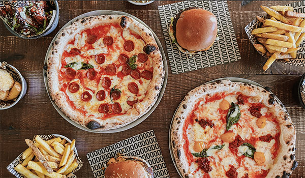 Pizza, burgers and fries at Dodo Pub Co.