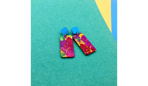 Eden Fay Hand Painted Wooden Earrings