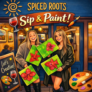 Spiced Roots paint and sip